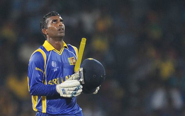 Sri Lankan cricketer Chamara Silva  reacts after scoring a half-century (50 runs) during the Group A match in the World Cup Cricket tournament between Sri Lanka and Pakistan at the R. Premadasa Stadium in Colombo on February 26, 2011.  Sri Lanka are 238 runs for the loss of five wickets after 46 overs as they chase the Pakistan score of 277. AFP PHOTO/ Lakruwan WANNIARACHCHI (Photo credit should read LAKRUWAN WANNIARACHCHI/AFP/Getty Images)