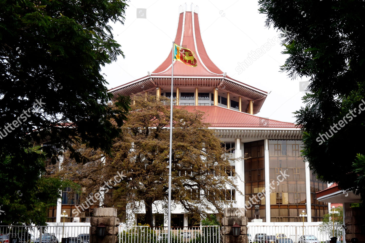Mandatory Credit: Photo by M A PUSHPA KUMARA/EPA-EFE/Shutterstock (10033316c)
Supreme Court complex in Colombo, Sri Lanka 13 December 2018. A seven judge-bench of Sri Lanka's Supreme Court unanimously ruled that the Gazette notification issued by President Maithripala Sirisena on 26 October 2018 dissolving Parliament was inconsistent with the constitution and such a dissolution could be made only when Parliament completes its four-and-a-half year term.
Sri Lanka's Supreme Court unanimously ruled dissolving Parliament was inconsistent with the constitution, Colombo - 13 Dec 2018