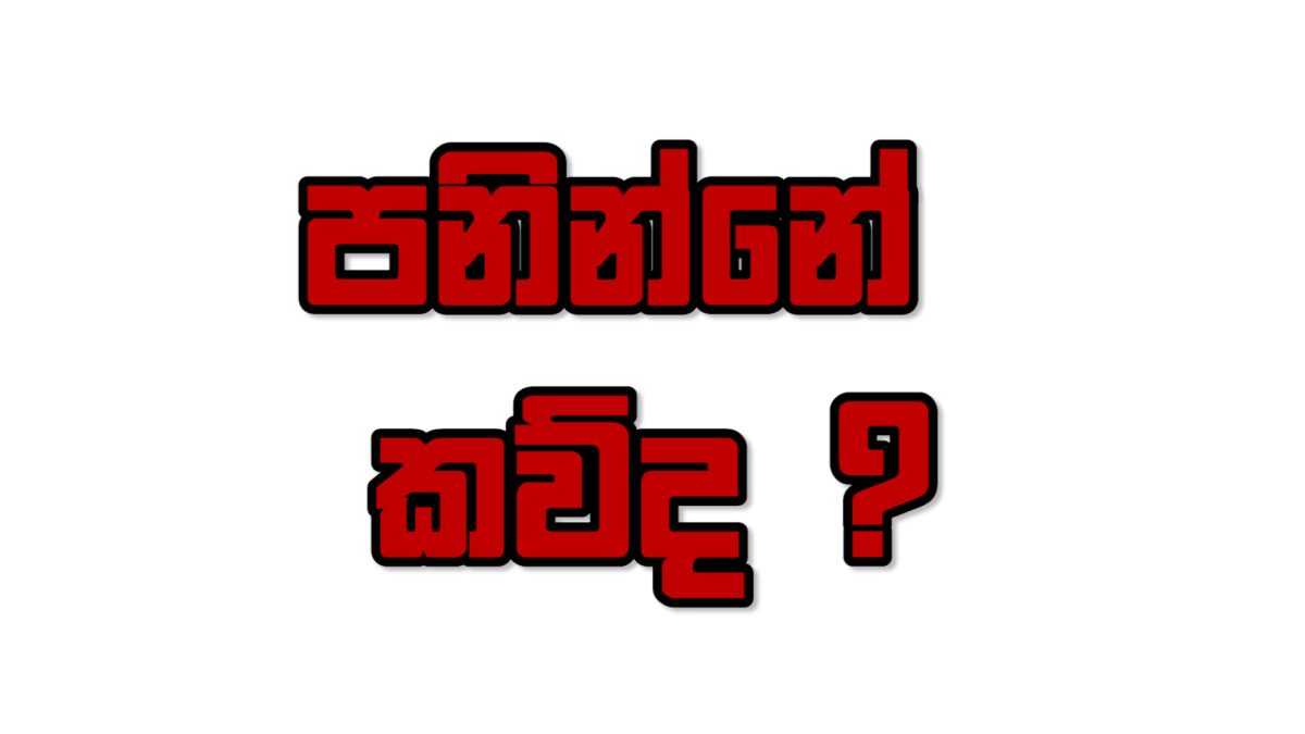 පනින්නේ කව්ද ?