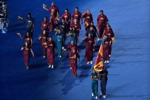 Part of the Sri Lankan Contingent at the Opening Ceramony of the 19th Asian Games, Hangzhou, 23rd September 2023.