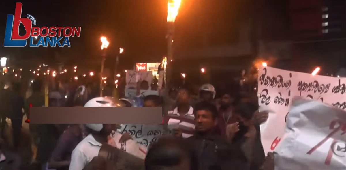 විදුලි ගාස්තු වැඩි කිරීමට එරෙහිව ප්‍රදේශ කිහිපයක රාත්‍රී විරෝධතා