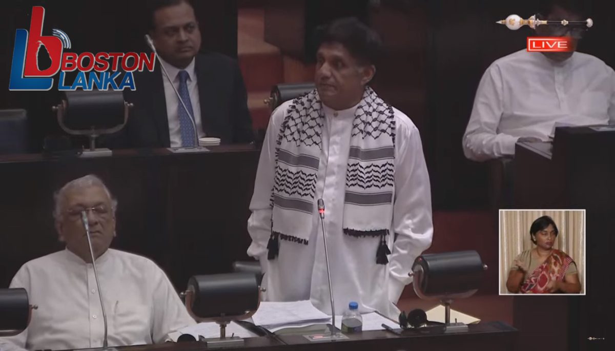 සජිත් සාටකයක් පැළඳ පාර්ලිමේන්තු එයි