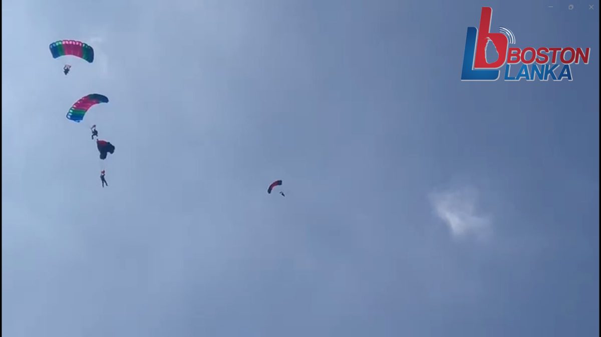 නිදහස් දින පෙරහුරුවේ පැරෂුට් අනතුරකින් සෙබලුන් 4 ක් රෝහල් ගත කරයි