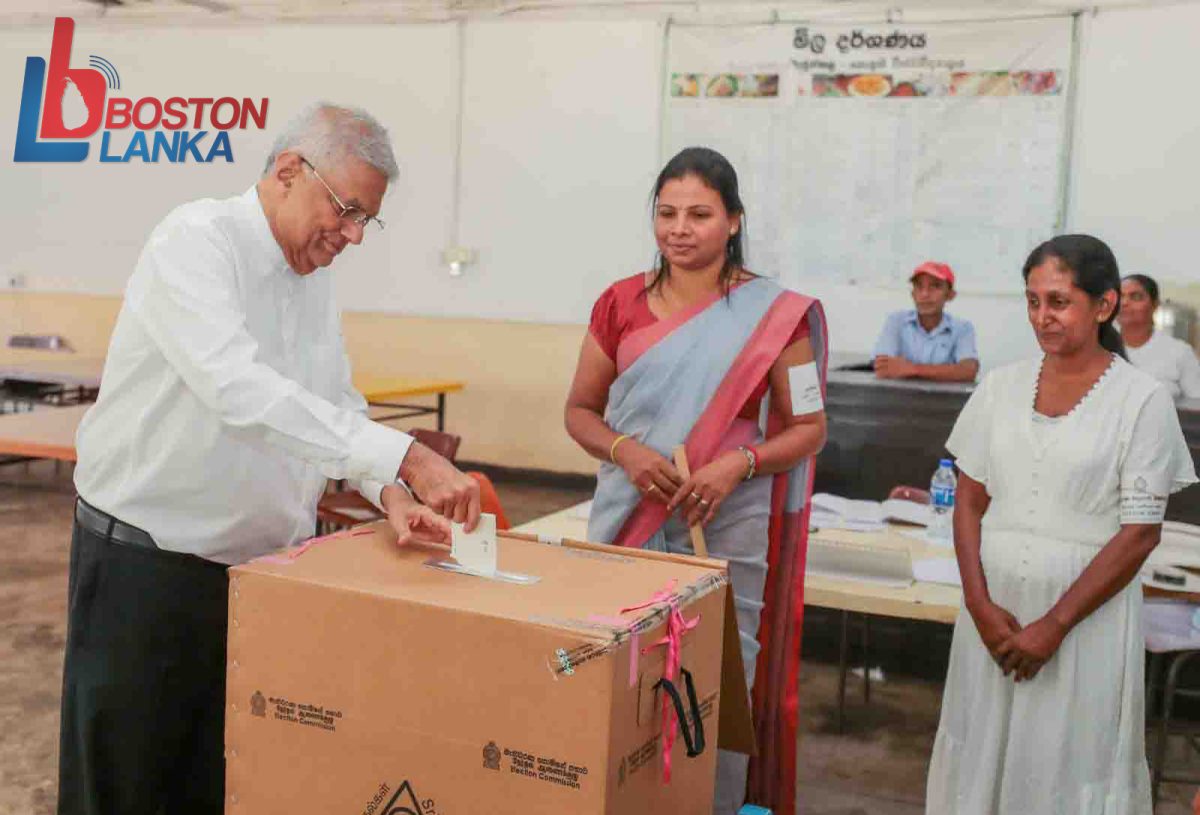 ජනපති රනිල් වික්‍රමසිංහ සිය ඡන්දය ප්‍රකාශ කරයි