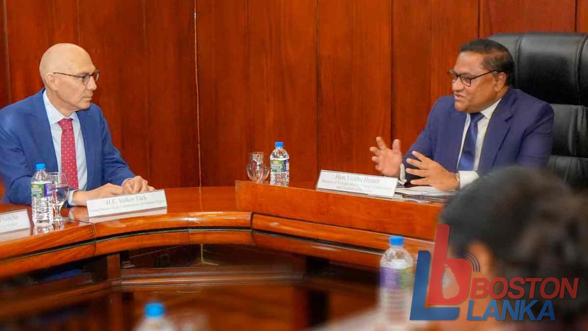 එක්සත් ජාතීන්ගේ මානව හිමිකම් පිළිබඳ මහ කොමසාරිස්වරයා සහ විදේශ ඇමති අතර හමුවක්