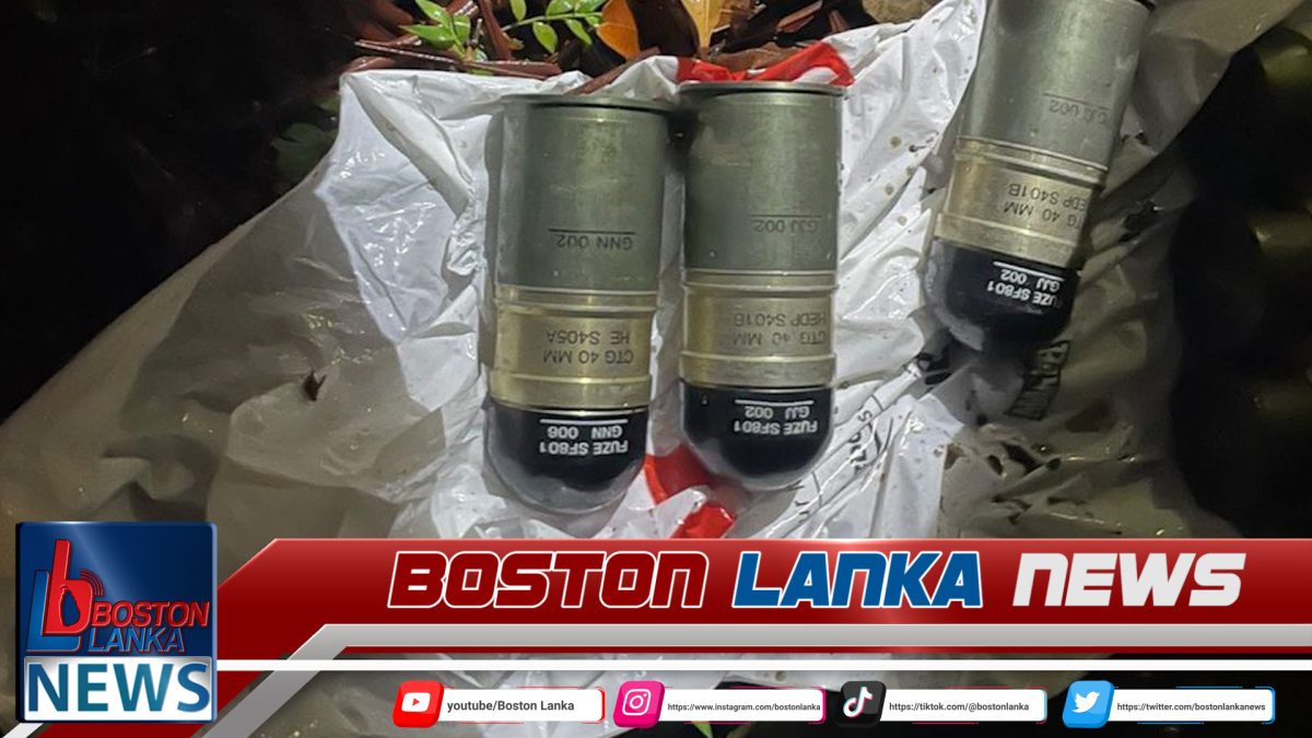 මිලි මීටර් 40 මල්ටි ග්‍රෙනේඩ් ලොන්චරයට භාවිතා කරන බෝම්බ පතුරම් 06ක් සොයා හබරණ දී සොයා ගැනේ.