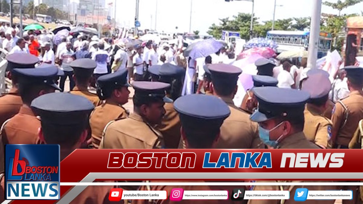 විරෝධතාවයක් හේතුවෙන් ජනාධිපති ලේකම් කාර්යාලය අසල මංතීරුවක් අවහිරයි…