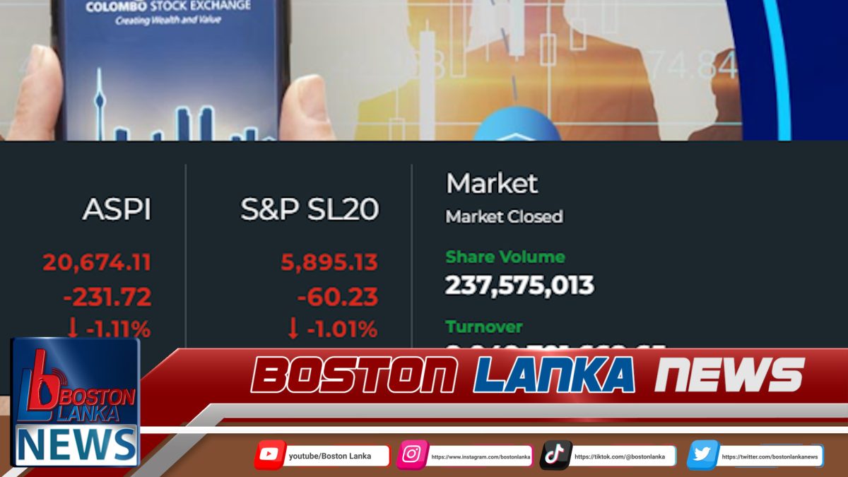 කොටස් වෙළෙඳපොළේ අද විශාල වැටීමක්….