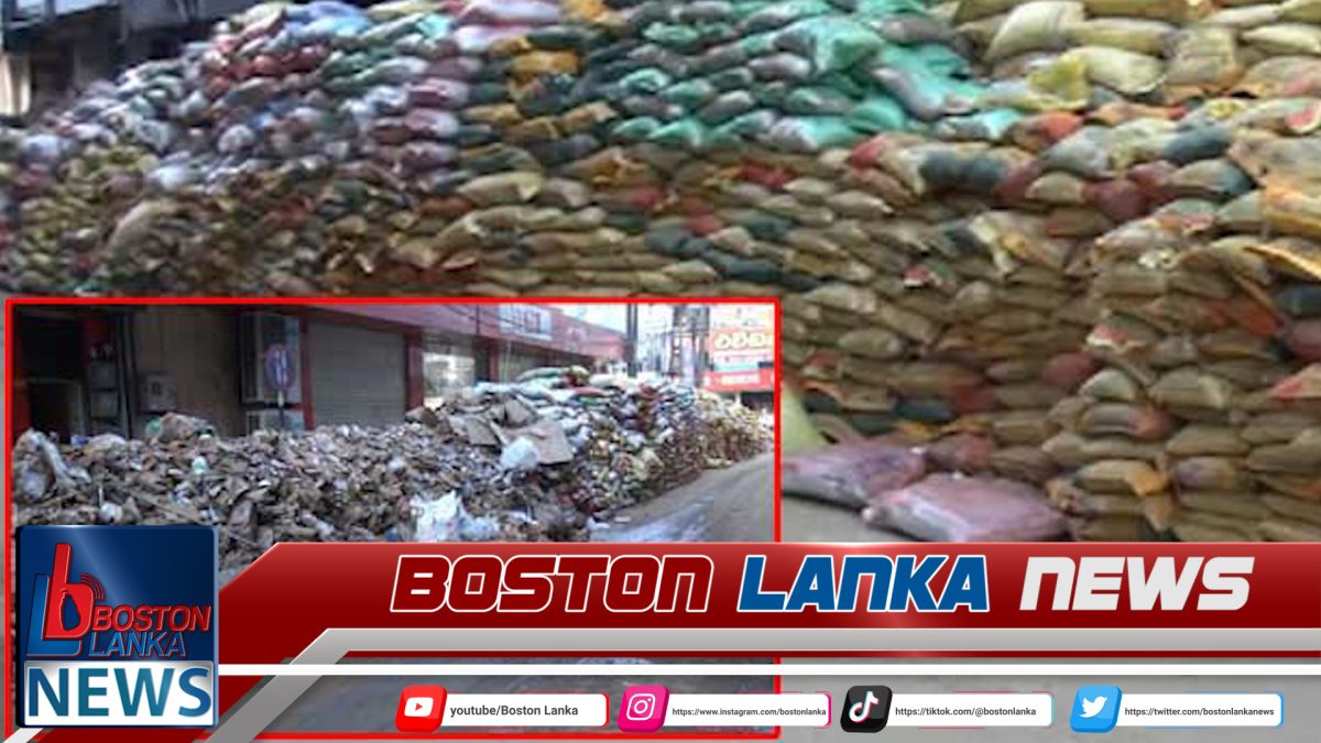 ගංවතුරට හසුවී විනාශ වුණු ආහාර ද්‍රව්‍ය ගොඩගසා ඇති අයුරු….