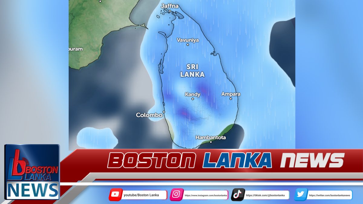 ඉදිරි පැය 36දී ප්‍රදේශ කිහිපයකට ගිගුරුම් සහිත වැසි…..