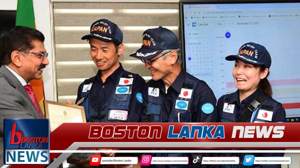 ජපන් හදිසි ආපදා සහන සේවා කණ්ඩායම දිවයිනෙන් පිටත්ව යයි….