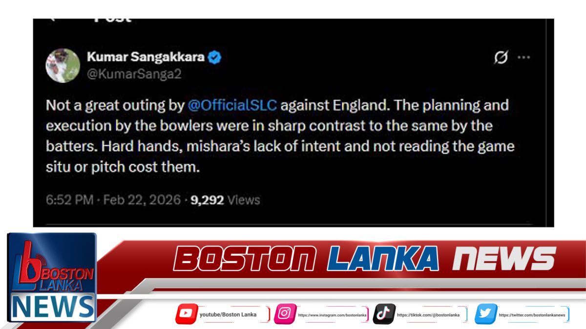 ශ්‍රී ලංකා පරාජය දැක සංගා තැබූ සුවිශේෂී ‘X’ සටහන….