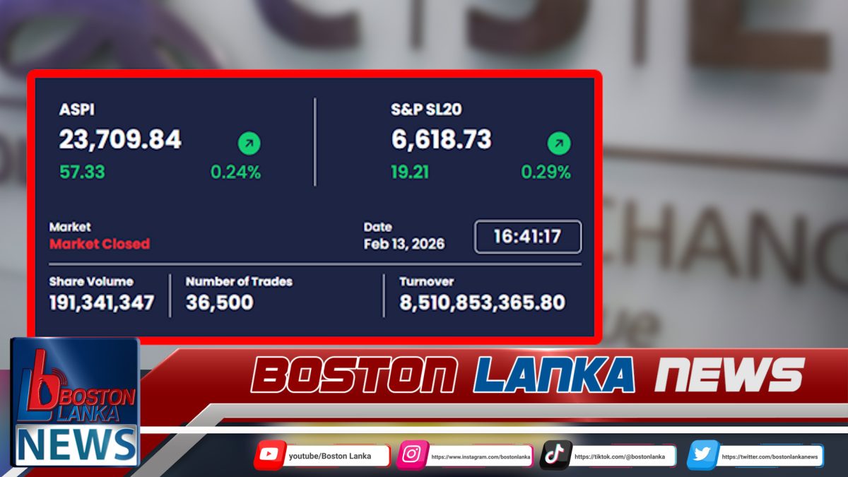 කොටස් වෙළෙඳපොළ අද ඉහළට……
