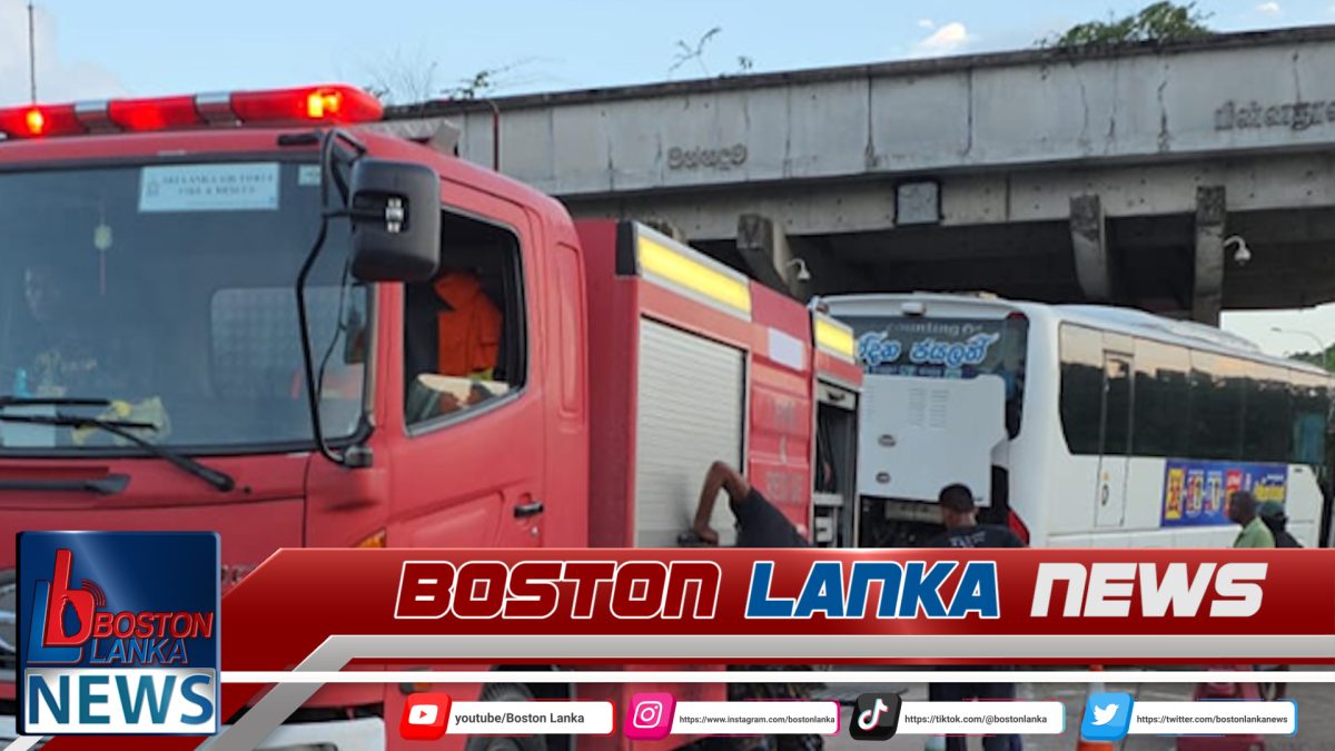 අධිවේගයේ පින්නදූවෙන් පිටවෙන්න ගිය බස්රථය කණුවක ගැටි 10ක් රෝහලේ…..